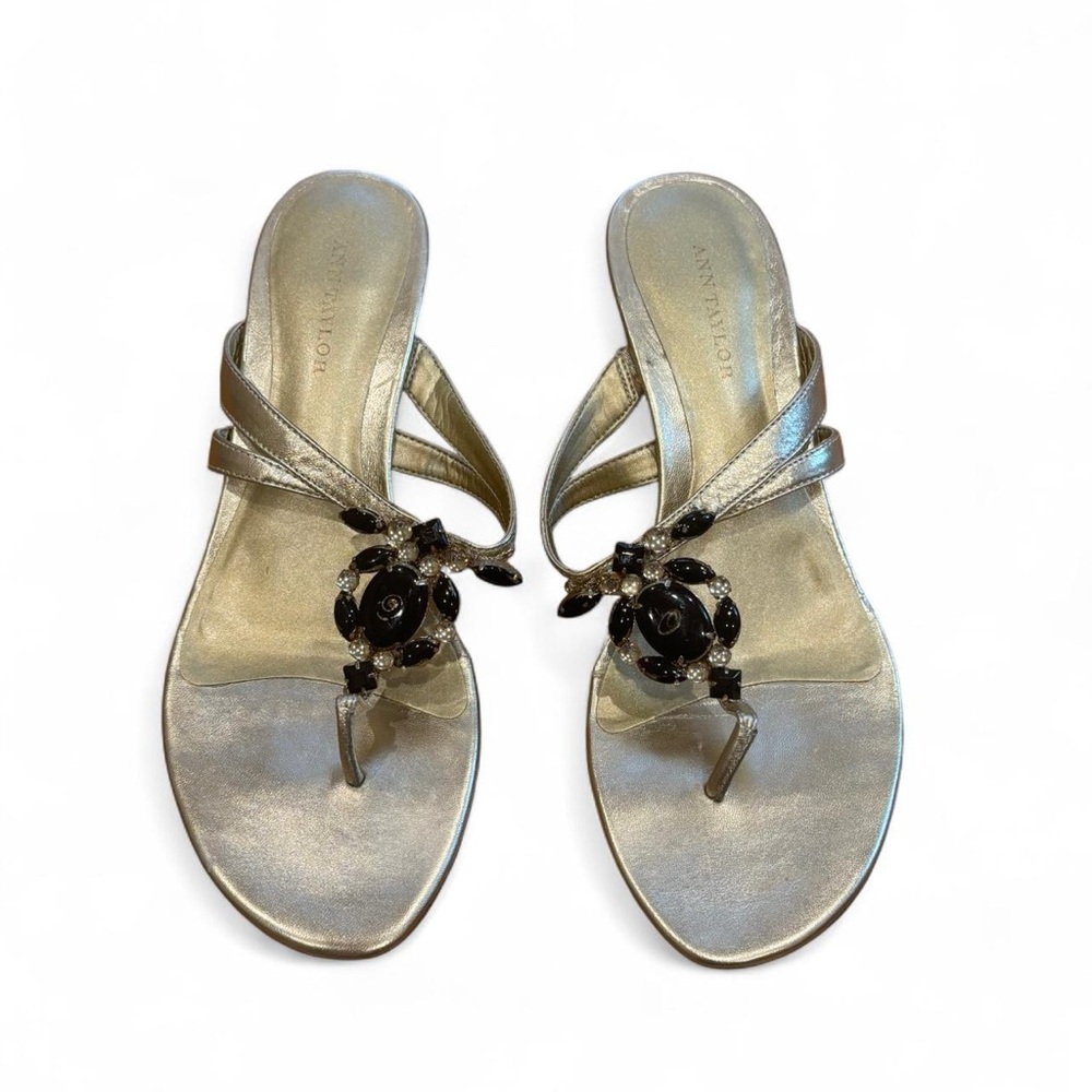 Ann Taylor Beaded Heeled Sandals